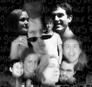 The cast of Convention (clockwise from top right) Ed Ferrer, Brock Mitchell-Slentz, David Foley, Rosa Levasseur, Alison Austin, Hannah Elliott, Heidi McIver, Nick Popio, Tim LaFollette ()