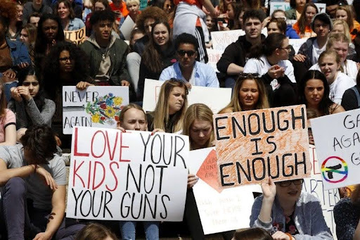 Following the shooting in Apalachee High School, students nationwide participated in walk-outs to protest gun violence. 